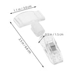 16 Pcs Name Tag Clips for Badges Holder with Display Transparent