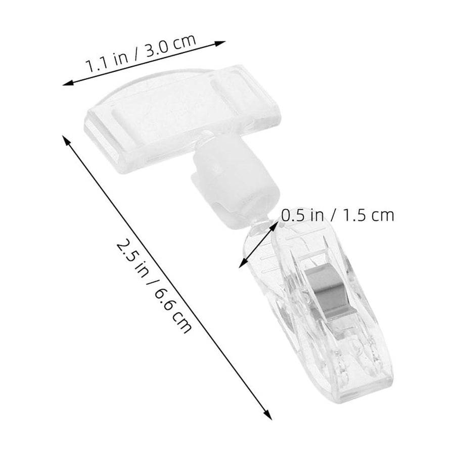 16 Pcs Name Tag Clips for Badges Holder with Display Transparent
