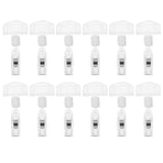 16 Pcs Name Tag Clips for Badges Holder with Display Transparent