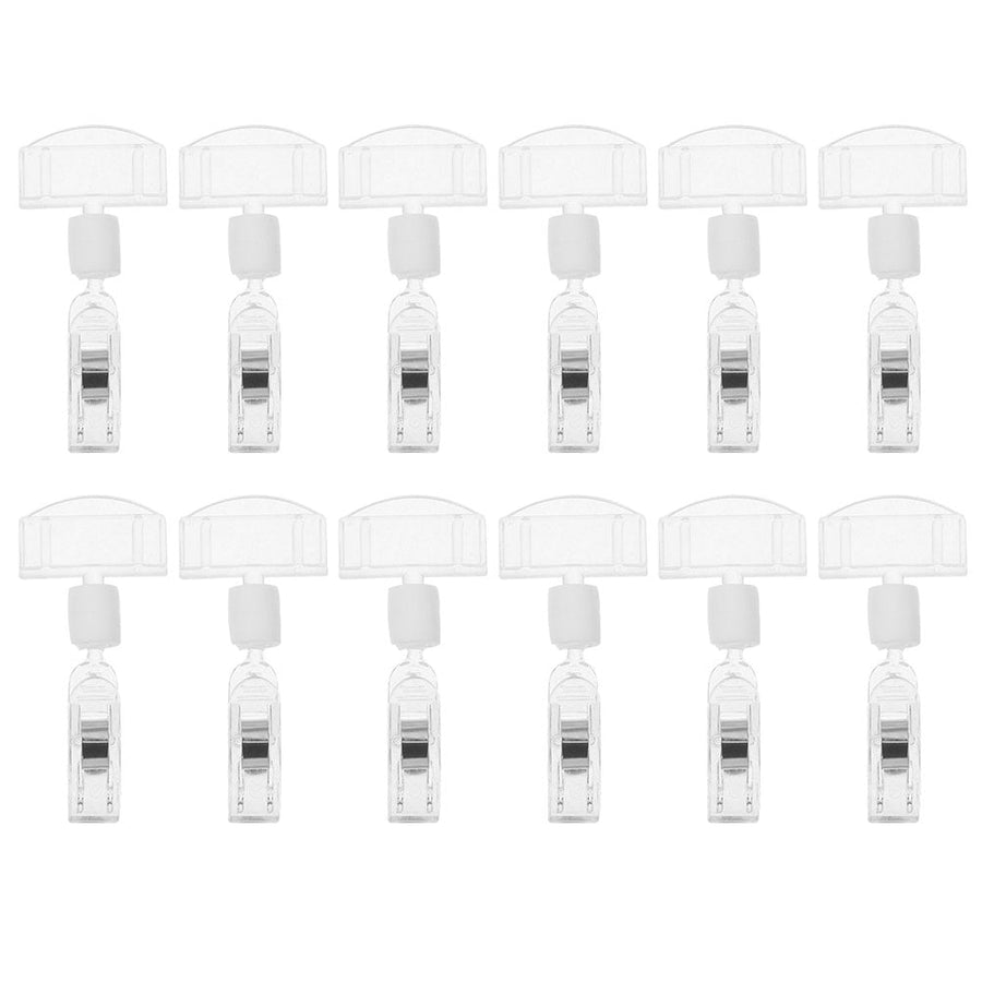 16 Pcs Name Tag Clips for Badges Holder with Display Transparent