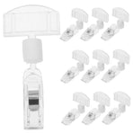 16 Pcs Name Tag Clips for Badges Holder with Display Transparent