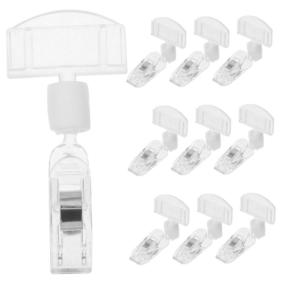 16 Pcs Name Tag Clips for Badges Holder with Display Transparent
