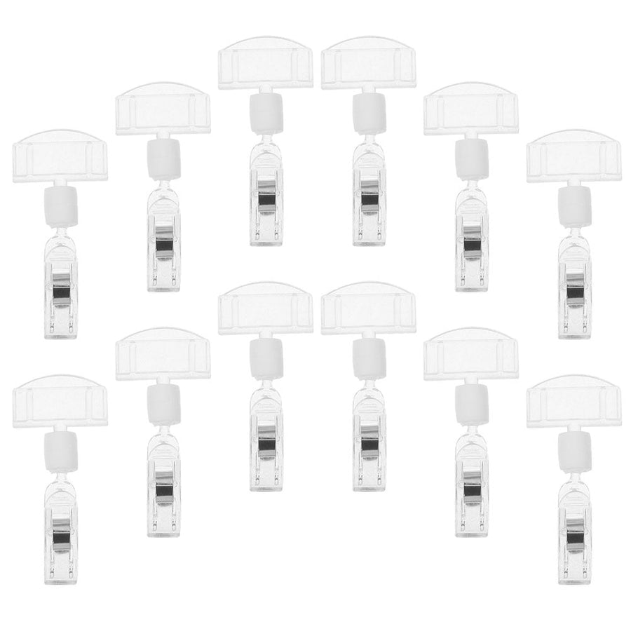 16 Pcs Name Tag Clips for Badges Holder with Display Transparent
