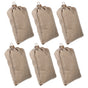 6 Pcs Vegetable Bags for Storage Small Burlap Food Jute Tote Khaki