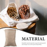 6 Pcs Vegetable Bags for Storage Small Burlap Food Jute Tote Khaki