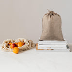 6 Pcs Vegetable Bags for Storage Small Burlap Food Jute Tote Khaki