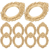 10 Pcs Golden Photo Frame Mini Vintage Picture Frames Antique - Top-Down View