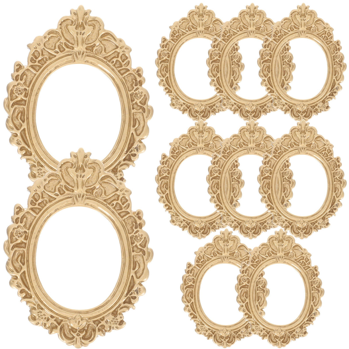 10 Pcs Golden Photo Frame Mini Vintage Picture Frames Antique