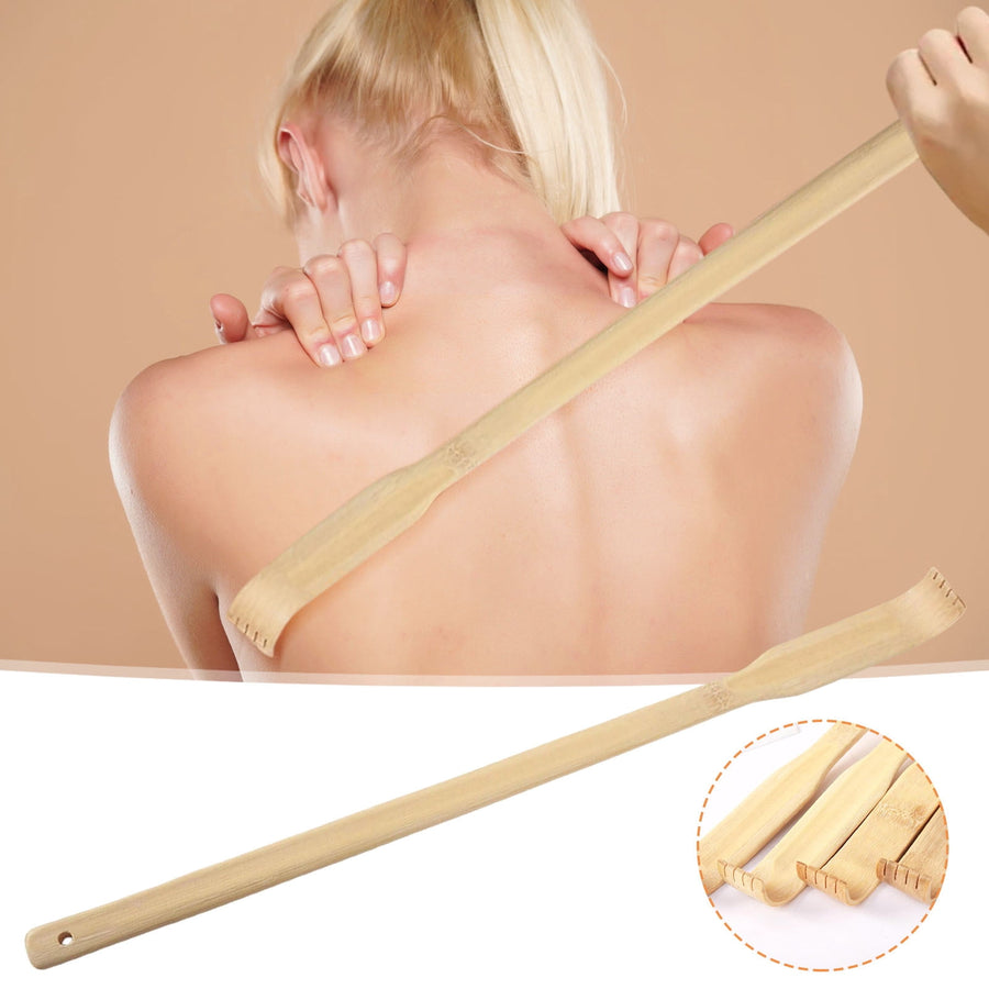 Bamboo Back Scratcher for Adults, Back Scratcher Massage Tool, Back Scratcher Rake Itching Relief Body Relaxation Massager Multicolor