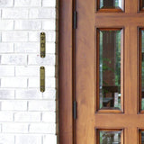 5Pcs Judaica Metal Mezuzah Adornment with Retro Style for House and Office Decor - Low Angle