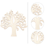 10pcs Family Tree Cutouts Craft, Unfinished Wood Tree Slices DIY Ornaments Decorative Hanging Wooden Chips for Wedding Party Crafts 4.9in