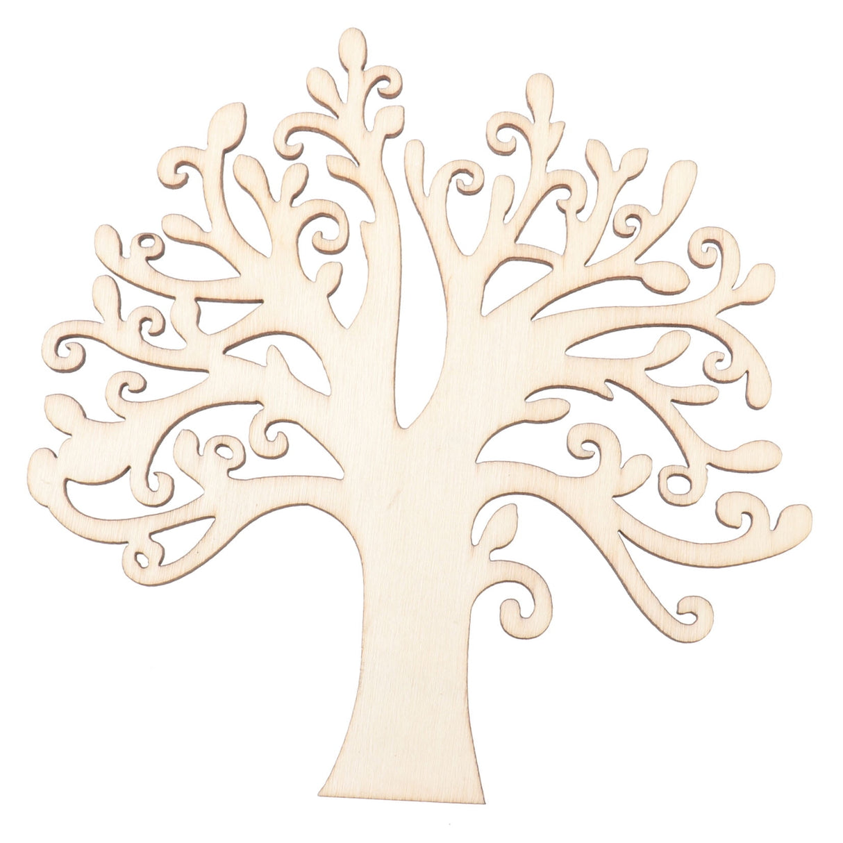 10pcs Family Tree Cutouts Craft, Unfinished Wood Tree Slices DIY Ornaments Decorative Hanging Wooden Chips for Wedding Party Crafts 4.9in