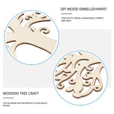 10pcs Family Tree Cutouts Craft, Unfinished Wood Tree Slices DIY Ornaments Decorative Hanging Wooden Chips for Wedding Party Crafts 4.9in