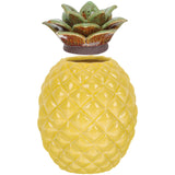 Yellow Pineapple Tea Cookie Jar Storage Container for Fruit and Travel Kitchen Use