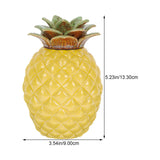 Yellow Pineapple Tea Cookie Jar Storage Container for Fruit and Travel Kitchen Use - Front View