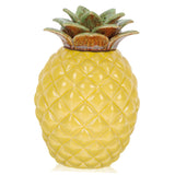 Yellow Pineapple Tea Cookie Jar Storage Container for Fruit and Travel Kitchen Use - 45-Degree Angle