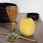 Yellow Pineapple Tea Cookie Jar Storage Container for Fruit and Travel Kitchen Use