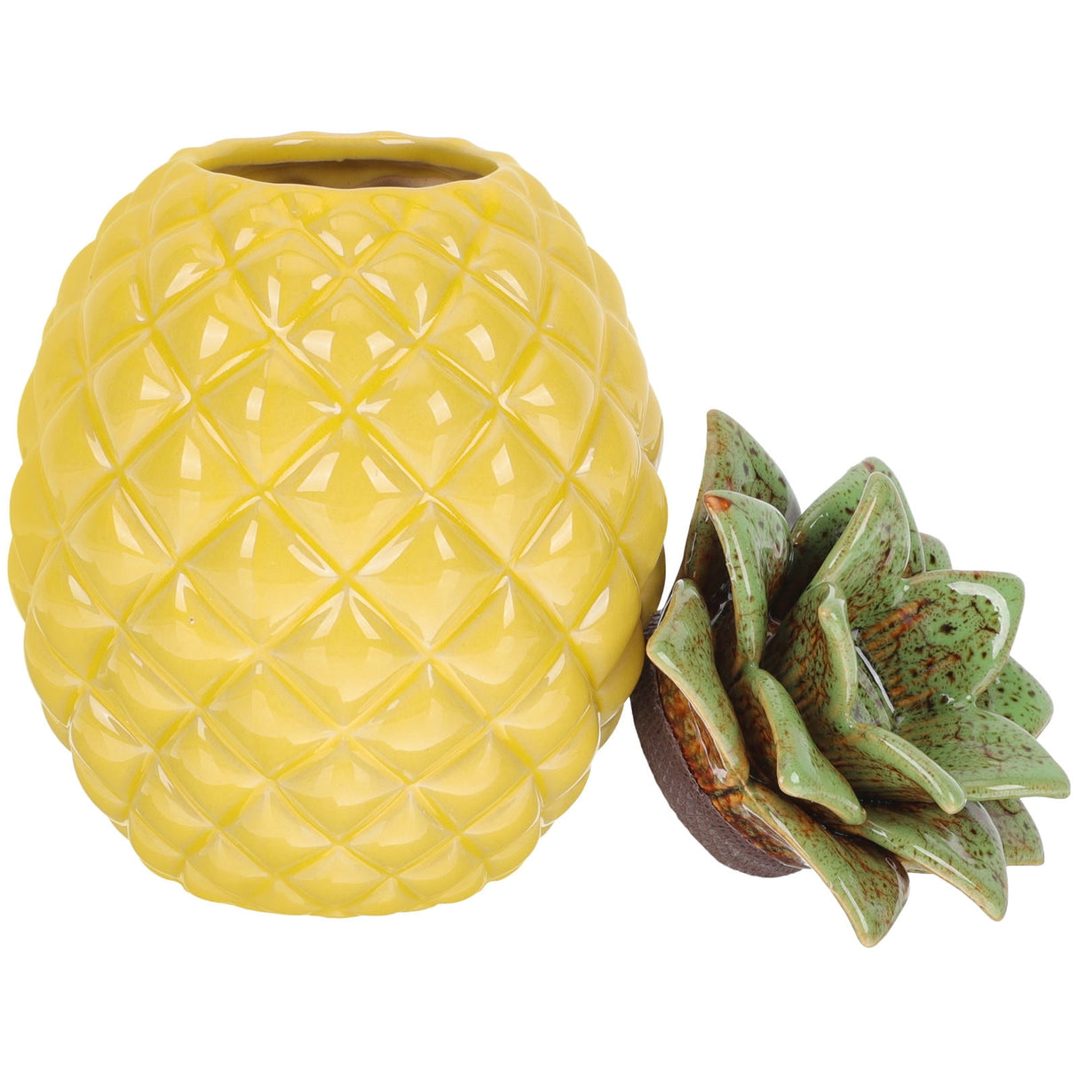 Yellow Pineapple Tea Cookie Jar Storage Container for Fruit and Travel Kitchen Use