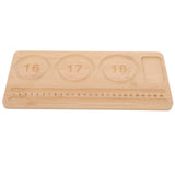 Wooden Sorting Tray Bracelet Helper to Put on Beading Board Child Travel Brown - Side View