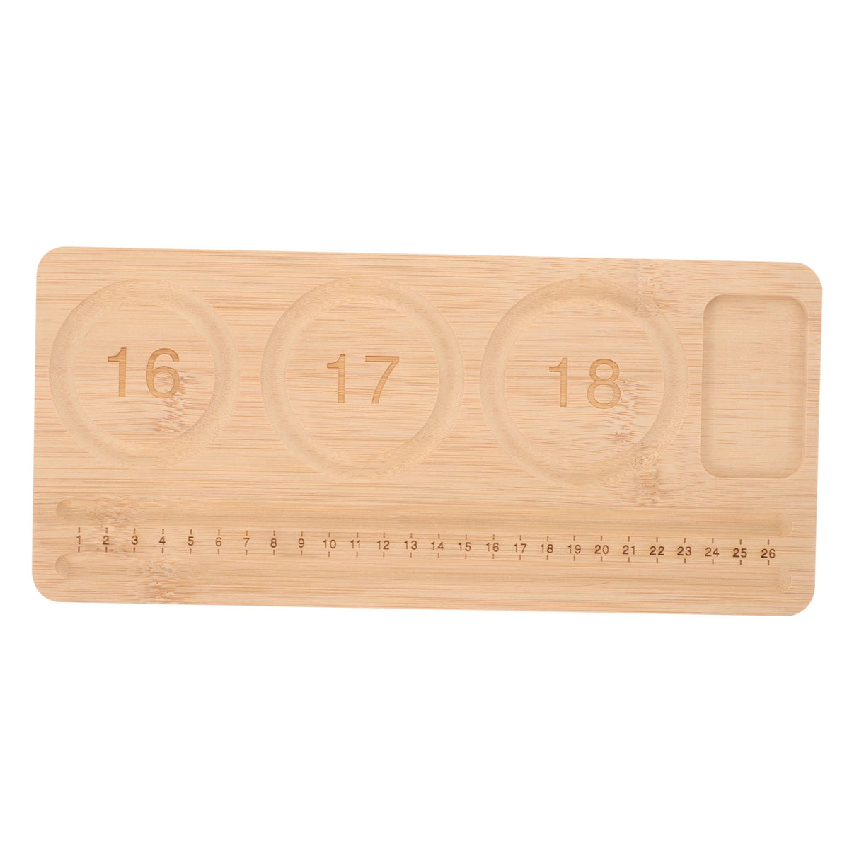 Wooden Sorting Tray Bracelet Helper to Put on Beading Board Child Travel Brown