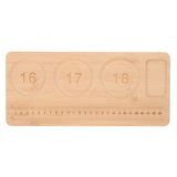 Wooden Sorting Tray Bracelet Helper to Put on Beading Board Child Travel Brown