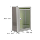 2 Pcs Modern Mailbox Wall Mount Transparent Office
