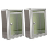 2 Pcs Modern Mailbox Wall Mount Transparent Office - 45-Degree Angle