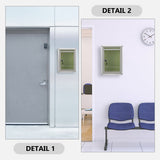 2 Pcs Modern Mailbox Wall Mount Transparent Office