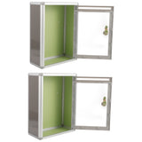 2 Pcs Modern Mailbox Wall Mount Transparent Office - Close-Up Angle