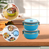 Lunch Box Containers for Hot Food, Portable Lunch Box Stainless Steel Insulated Food Storage Container for Outdoor Camping Picnic Blue