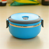 Lunch Box Containers for Hot Food, Portable Lunch Box Stainless Steel Insulated Food Storage Container for Outdoor Camping Picnic Blue
