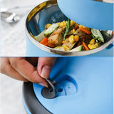 Lunch Box Containers for Hot Food, Portable Lunch Box Stainless Steel Insulated Food Storage Container for Outdoor Camping Picnic Blue