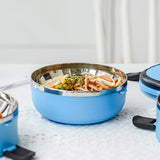 Lunch Box Containers for Hot Food, Portable Lunch Box Stainless Steel Insulated Food Storage Container for Outdoor Camping Picnic Blue - Extra Image