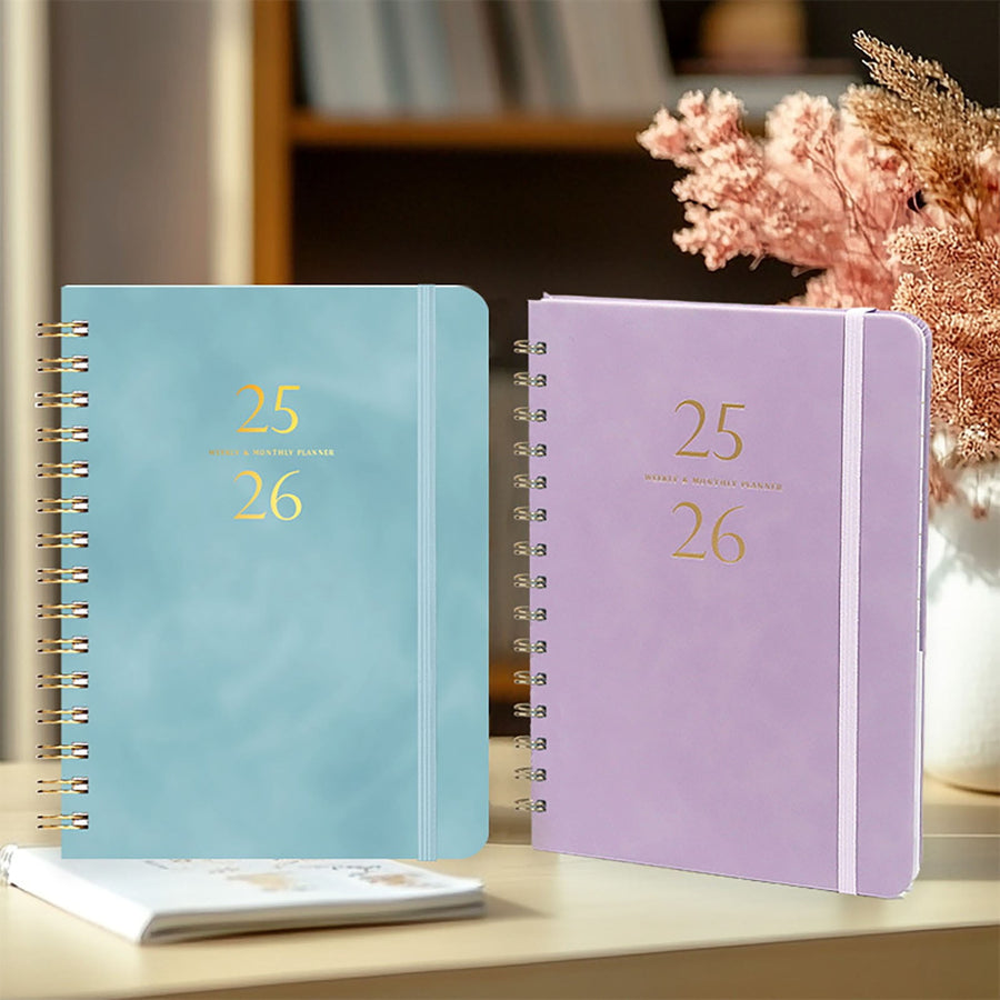 2025-2026 Planner, Academic Planner 2025-2026 from July 2025, June 2026, Weekly & Monthly Planner Spiral Bound with 12 Monthly Tabs Blue