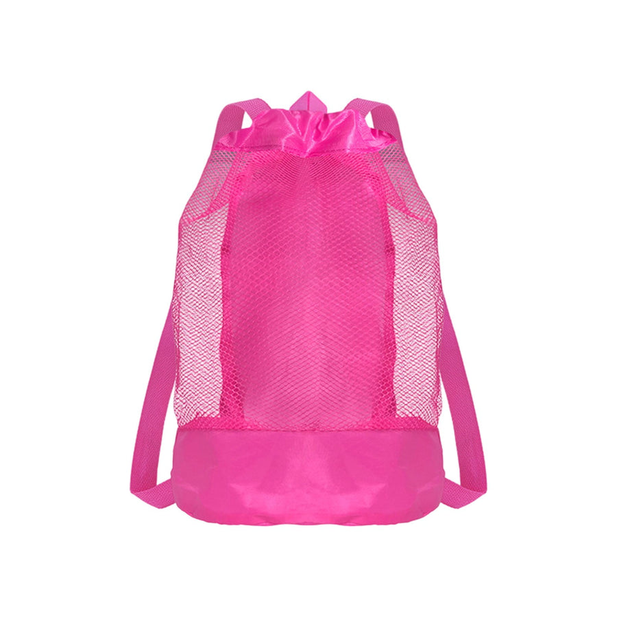Swim Bag Mesh Drawstring Backpack Beach Backpack for Swimming, Gym, and Workout Gear Hot Pink