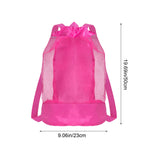 Swim Bag Mesh Drawstring Backpack Beach Backpack for Swimming, Gym, and Workout Gear Hot Pink