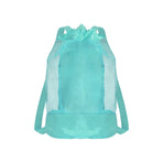 Swim Bag Mesh Drawstring Backpack Beach Backpack for Swimming, Gym, and Workout Gear Mint Green