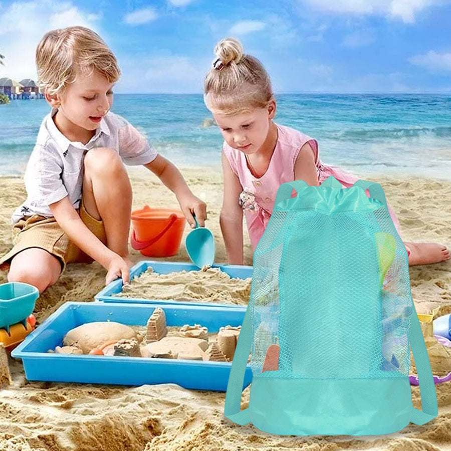 Swim Bag Mesh Drawstring Backpack Beach Backpack for Swimming, Gym, and Workout Gear Mint Green