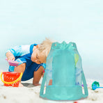 Swim Bag Mesh Drawstring Backpack Beach Backpack for Swimming, Gym, and Workout Gear Mint Green