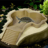 Reptile Bathing Pool Turtle Bath Amphibians Accessories with Ramp Tortoise Feeder Lizards Habitat for Tortoise Scorpion Snake B