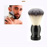 Shaving Brush for Men with Black Wood Handle, Perfect Gifts for Men, Fathers Day Christmas Halloween Gifts Multicolor - Top-Down View