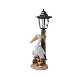 Pelican Garden Statue with Solar Lantern Pelican Solar Light for Outside Decor Sculptures & Statues Lights for Lawn Decor A