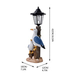 Pelican Garden Statue with Solar Lantern Pelican Solar Light for Outside Decor Sculptures & Statues Lights for Lawn Decor B