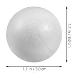 50Pcs Craft Foam Ball 3In White Sphere for Diy Crafting and Painting Home Decoration - Front View