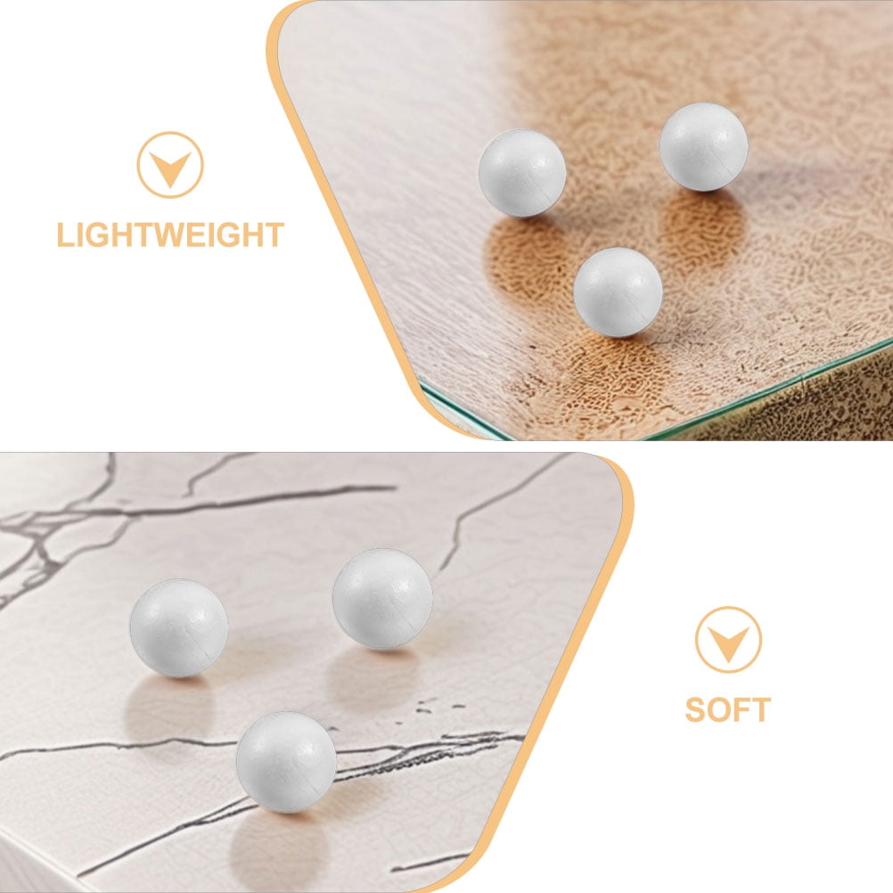 50Pcs Craft Foam Ball 3In White Sphere for Diy Crafting and Painting Home Decoration