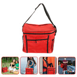 Insulated Reusable Grocery Bags Set of 1 in Red, Thermal Cooler Tote for