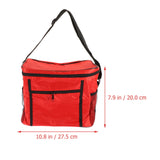 Insulated Reusable Grocery Bags Set of 1 in Red, Thermal Cooler Tote for