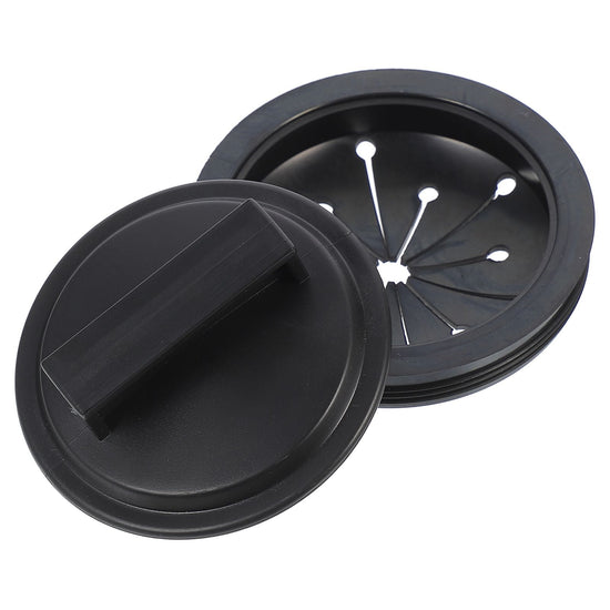 2-Pack Garbage Disposal Sink Guard in Black ABS Plastic, 6.25 x 5.05 x 3.5 Inches, Protector for Home Kitchen