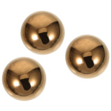 3pcs Golden Stainless Steel Hollow Spheres Reflective Garden Ornaments Outdoor Yard Decor
