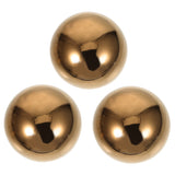3pcs Golden Stainless Steel Hollow Spheres Reflective Garden Ornaments Outdoor Yard Decor